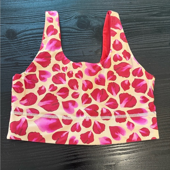 Fabletics Pink and Cream Floral Bra - Picture 1 of 3